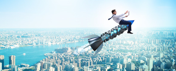 Businessman in start up business concept