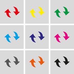 arrow icon stock vector illustration flat design