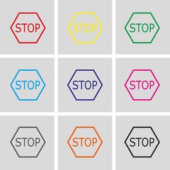 stop icon stock vector illustration flat design