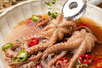Soy Sauce Marinated small octopus