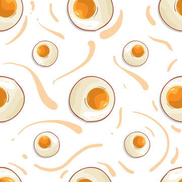 pattern food Fried egg drawing graphic design illustrate objects background