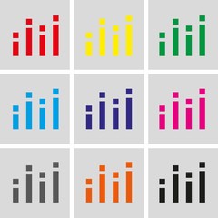 Obraz premium level icon stock vector illustration flat design