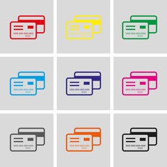 Obraz premium card credit icon stock vector illustration flat design