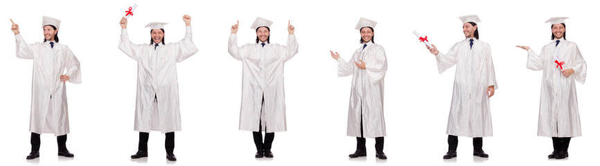 Young man ready for university graduation