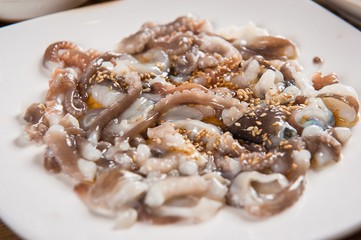  Sliced Raw Octopus