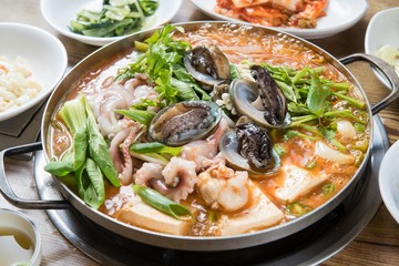 spicy octopus stew with various seafood