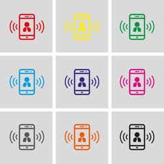 phone icon stock vector illustration flat design