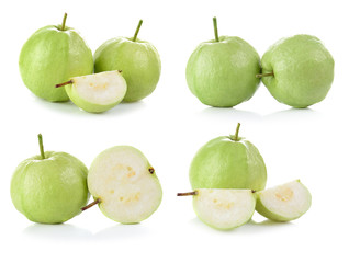 guava fruit isolated on the white background.