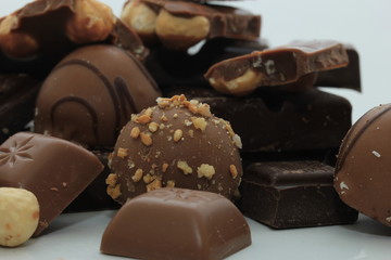 Different sorts of chocolates