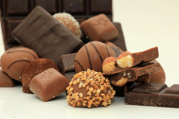 Different sorts of chocolates