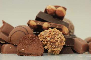 Different sorts of chocolates
