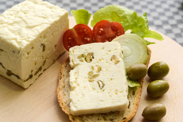 Selection of cheese - organic dairy products
