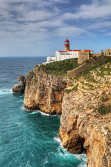 Fototapeta na wymiar Cape St. Vincent Lighthouse in Portugal
