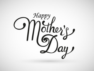 Happy Mother's Day lattering. Black Calligraphy Inscription. Vector illustration