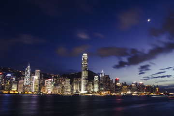 Naklejka na ściany i meble Hong Kong Skyline