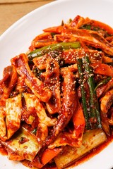 ojingeo bokkum is stir fried squid
