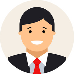 businessman circle icon