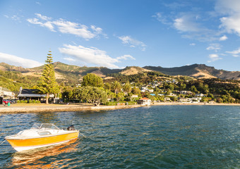 Obraz premium Akaroa in the Banks peninsula in New Zealand