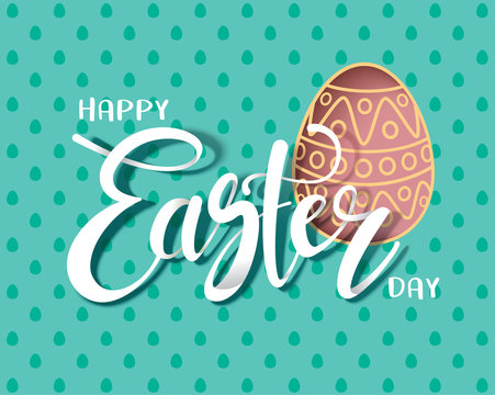 Happy Easter lettering Background