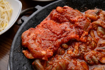  Pan-fried Marinated Small Octopus with chicken