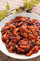  Pan-fried Marinated Small Octopus with chicken
