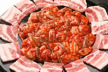  Pan-fried Marinated Small Octopus with pork belly