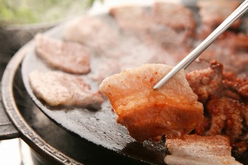  Pan-fried Marinated Small Octopus with pork belly