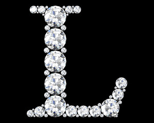 Diamond letters with gemstones (high resolution 3D image)