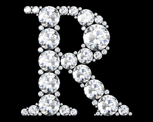 Diamond letters with gemstones (high resolution 3D image)