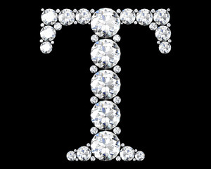 Diamond letters with gemstones (high resolution 3D image)