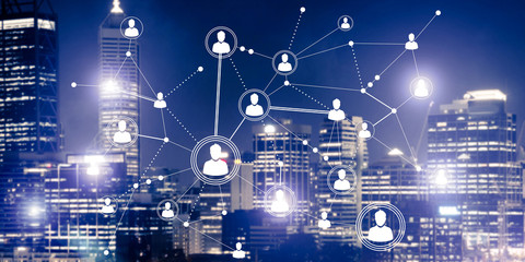Obraz premium Modern wireless technologies as means of communucation and netwo