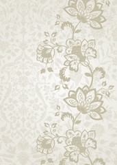 wedding card design, paisley floral pattern , India