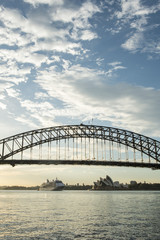Sydney, Australia February 2017 : Stunning Sunrise from Sydney Opera house  look toward  from North Sydney on 4 February 2017