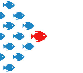 follow the leader concept illustration.