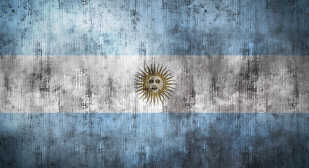 Grunge crumpled Argentina flag. 3d rendering