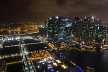 Fototapeta premium Skyline in der Nacht