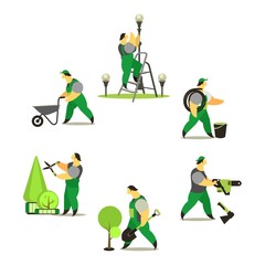 set of garden workers