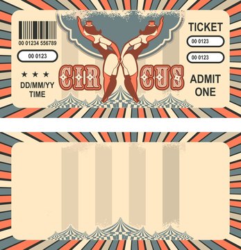 Retro circus ticket