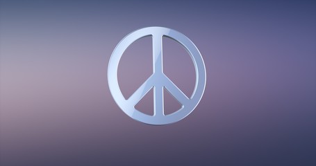 Peace Silver 3d Icon