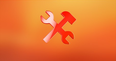 Tools Red 3d Icon