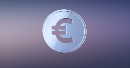 Coin Euro Silver 3d Icon