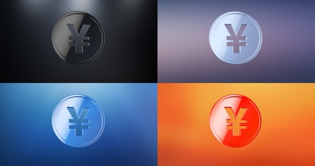 Coin Japanese Yen 3d Icon