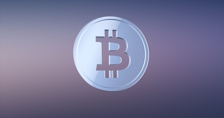 Coin Bitcoin Silver 3d Icon