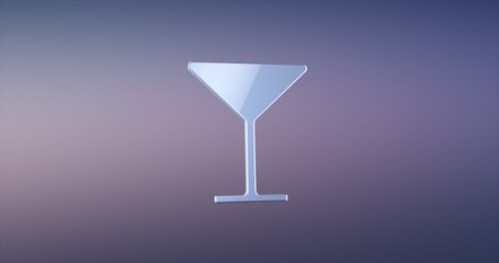 Wineglass Silver 3d Icon