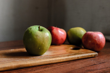 Still life of apples on the table.