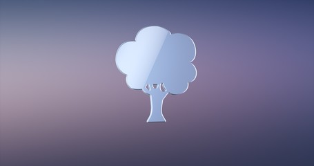 Tree Silver 3d Icon