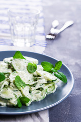 Cucumber salad with mint