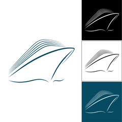 Set of cruise liner logos