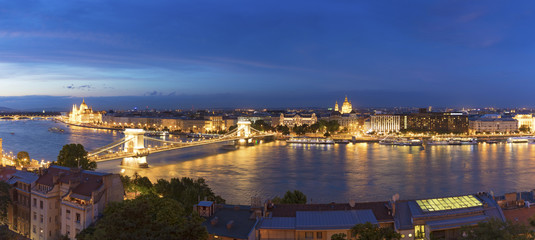 Budapest Chain Bridge and Parliament