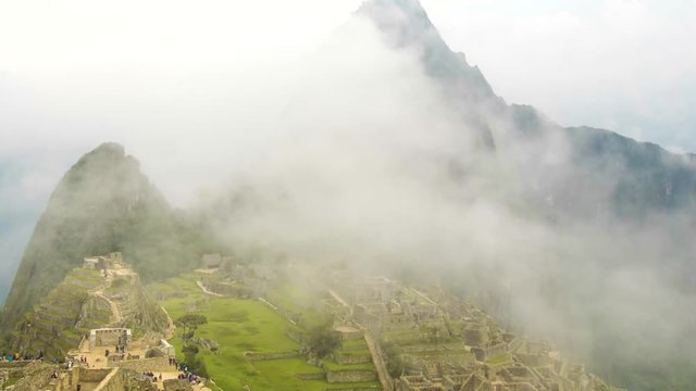 4k resolution. TimeLaps. Machu Picchu ancient city of the inca near Cuzco, andes mountains, South America
